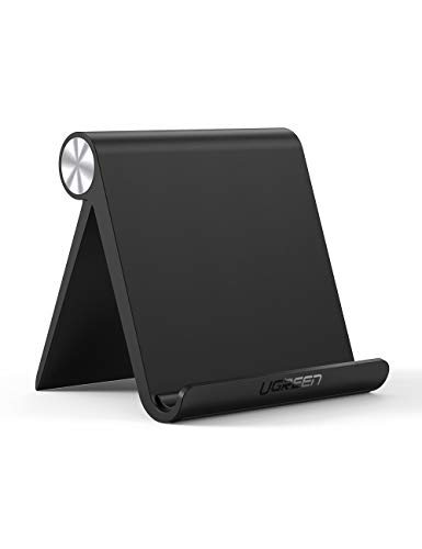 UGREEN Tablet Stand Holder Desk Adjustable Compatible for iPad 9.7 2018, iPad Pro Air 2019 iPad Mini 4 3 2, Nintendo Switch, Samsung Galaxy Tab S5e S4 S3, iPhone 11 Pro Max XS XR X 8 Plus 7 6 (Black)