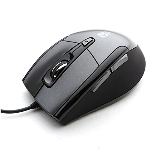 Noiseless USB Optical Gaming Computer Wheel Mouse 1600 DPI Super Quiet JNL-101K Black Silent