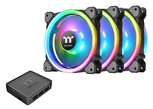Thermaltake Riing Trio 12 RGB TT Premium Edition 120mm Software Enabled 30 Addressable LED 9 Blades Case/Radiator Fan - 3 Pack - CL-F072-PL12SW-A
