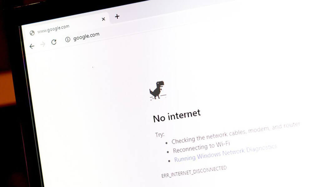 Google chrome offline no internet