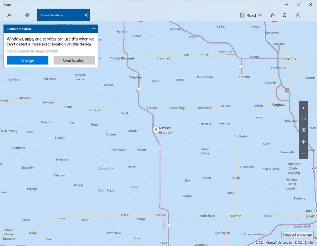 Setting Up A Default Location for Windows 10 On Maps Application