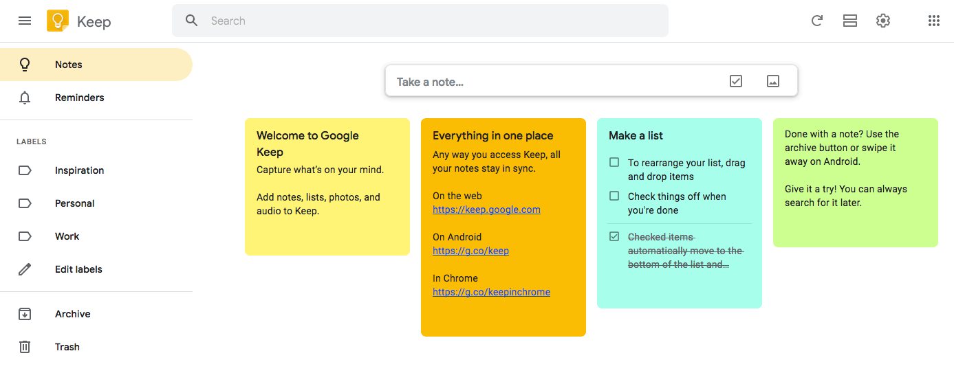 Google keep overview